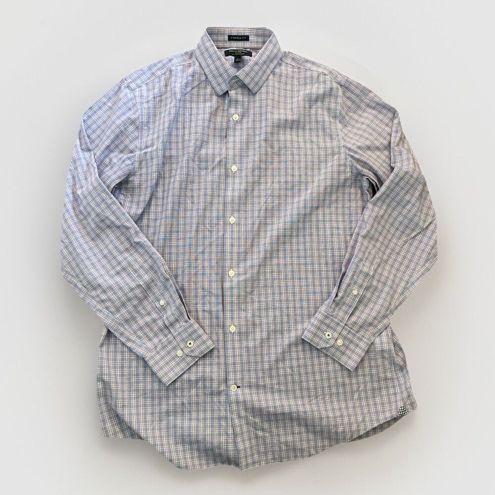 Banana Republic Men's L Camden Fit Non-Iron Button Up Plaid Long Sleeve Shirt - Picture 2 of 13